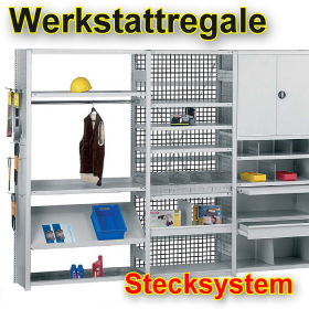 Werkstattregale-Stecksystem